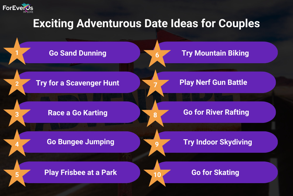 Exciting Adventurous Date Ideas for Couples (1-20)